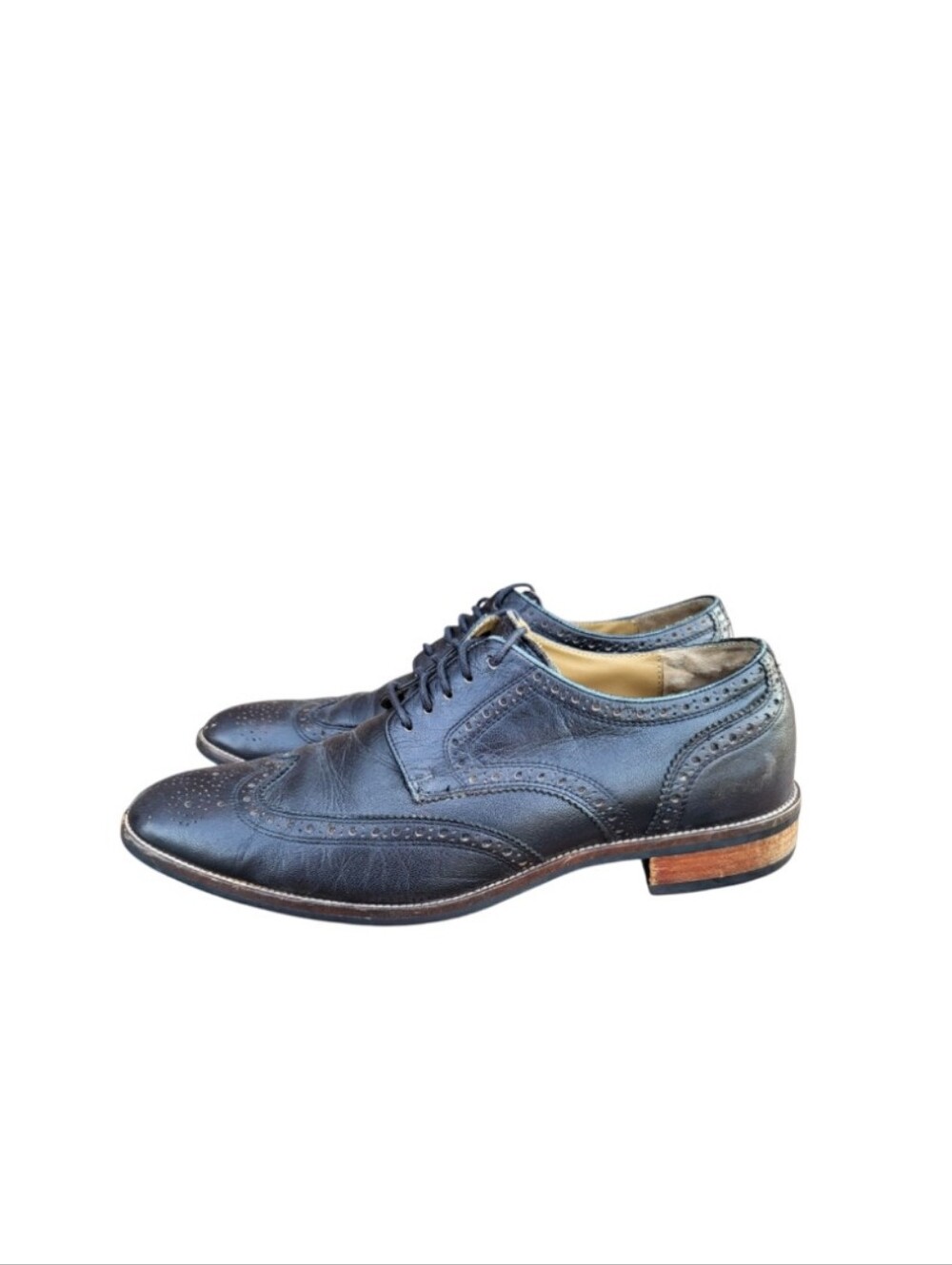Cole Haan Lennox Wingtip Leather Black Oxford Derby Loafer Dress Shoe Men 9.5 - Picture 10 of 10